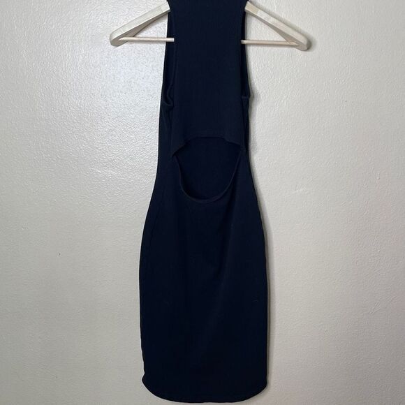 Monrow Dress Women's XS Black Bodycon Sleeveless Open Back Knee Length - Picture 9 of 11